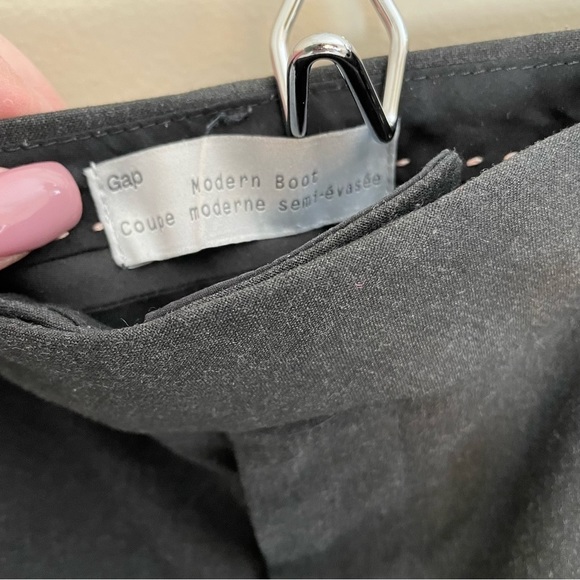GAP Modern Boot Dress Pants Charcoal, Dual Slit Pockets. - Picture 4 of 9